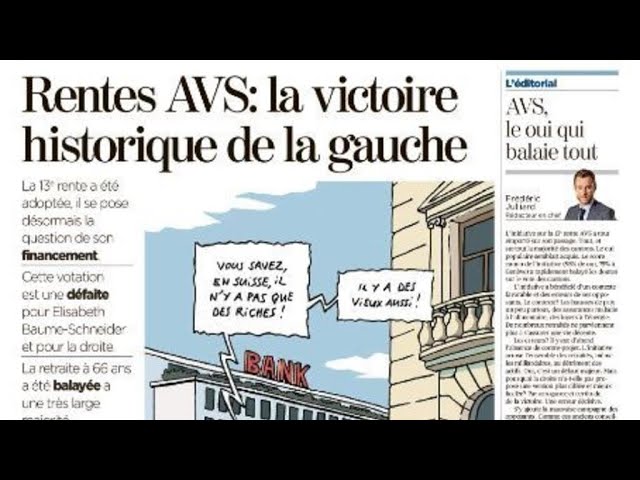 ⁣Vote sur les pensions de retraite: "En Suisse, il n'y a pas que des riches, il y a des vie