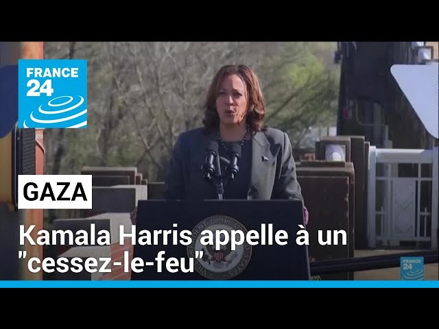 Kamala Harris appelle à un "cessez-le-feu" à Gaza, menacée de famine • FRANCE 24