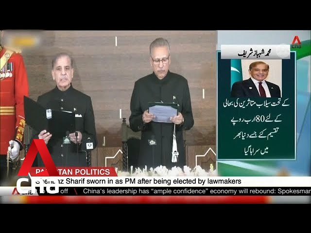 Shehbaz Sharif sworn in as Pakistan's new prime minister