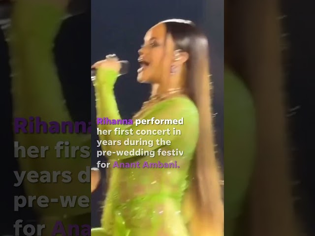 Rihanna performs for lavish Ambani pre-wedding party #Shorts