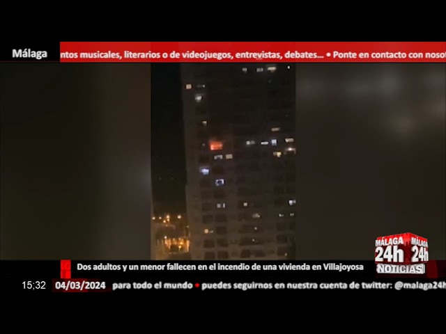 Noticia - Dos adultos y un menor fallecen en el incendio de una vivienda en Villajoyosa