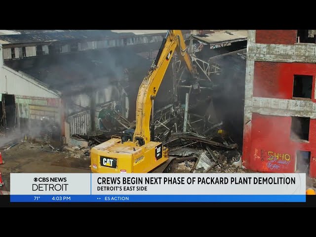 Crews begin next phase of Packard Plant demolition