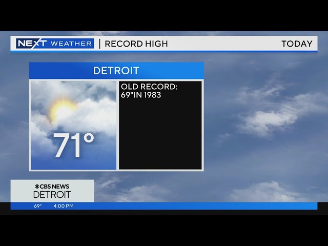 Detroit sees another high temperature record fall