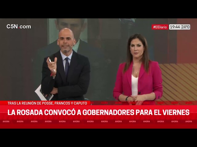 El GOBIERNO CONVOCÓ a los GOBERNADORES para el VIERNES