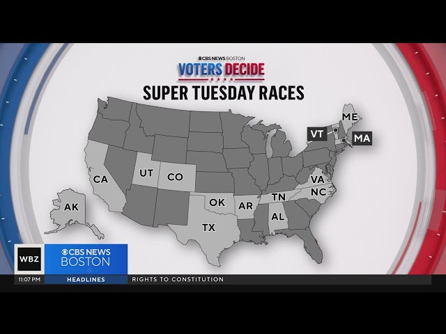 Voters in Massachusetts, 14 other states to vote on Super Tuesday