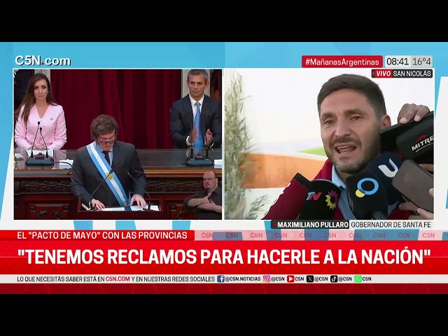 EL "PACTO de MAYO" con las PROVINCIAS: HABLA MAXIMILIANO PULLARO, GOBERNADOR de SANTA FE