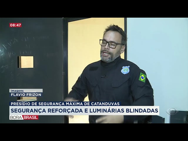 Presídio de Catanduvas tem segurança reforçada e luminárias blindadas