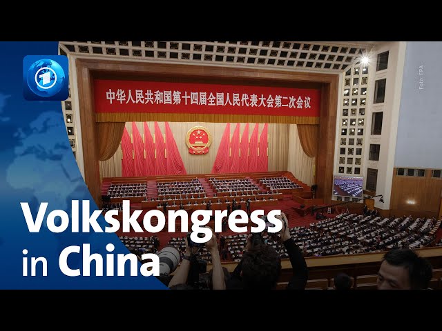 Nationaler Volkskongress in China: Wirtschaftswachstum angekündigt