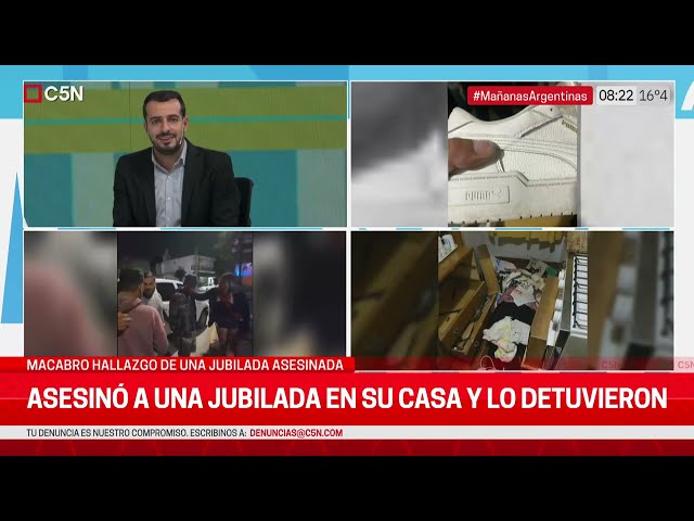 MACABRO HALLAZGO de una JUBILADA ASESINADA: DETUVIERON al DELINCUENTE