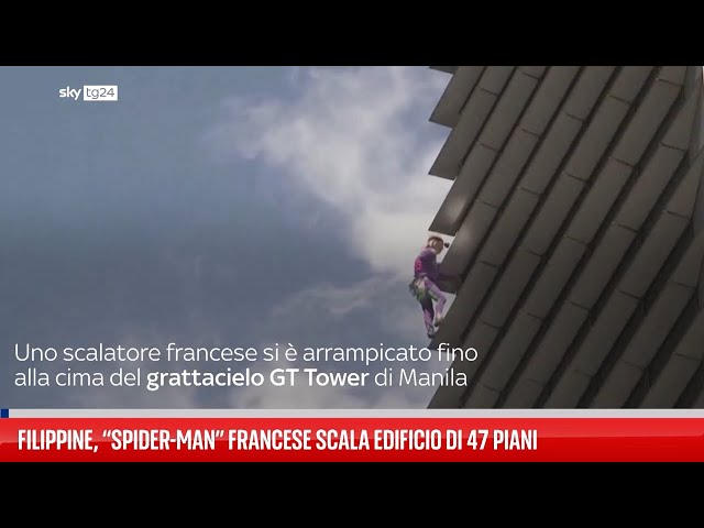 Filippine, Spider-Man francese scala edificio di 47 piani