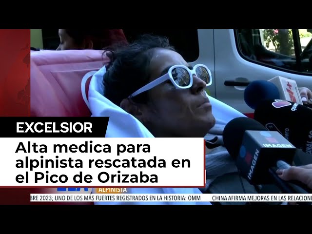 Alta medica para Andrea Hernández, alpinista rescatada en el Pico de Orizaba