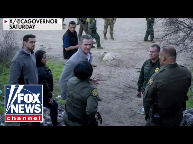 ‘EMBARRASSING’: Newsom unknowingly uses border hole patched by GOP candidate for photo-op