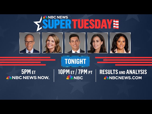 LIVE: Super Tuesday Primary Election Special Coverage | NBC News NOW