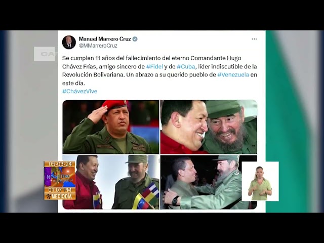 Evocan en Cuba legado de Hugo Chávez Frías