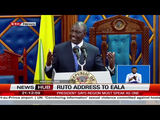 President Ruto backs Rails during the EALA address for the AUC role