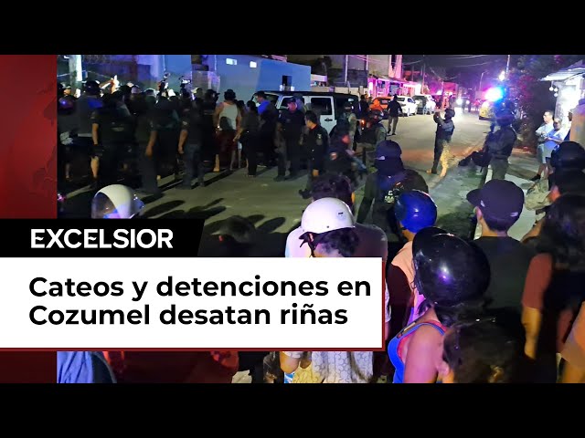 Cateos en Cozumel desata trifulca entre ciudadanos y policías