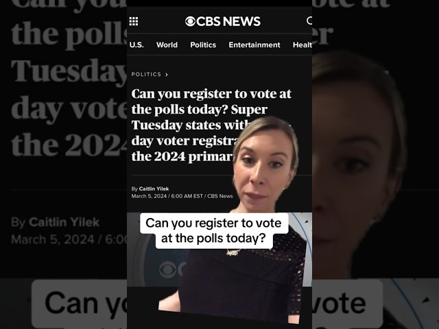 Where you can register to vote on Super Tuesday #shorts