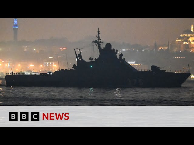 Ukraine says seven dead as drone attack sinks Russian ship | BBC News