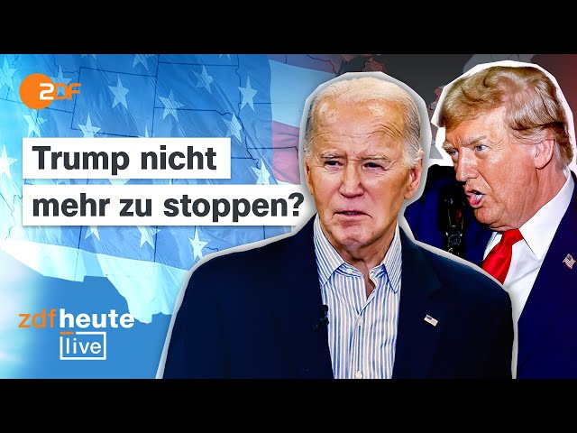 ⁣Trump vs. Biden: Wer jetzt bessere Siegchancen hat | ZDFheute live zum Super Tuesday