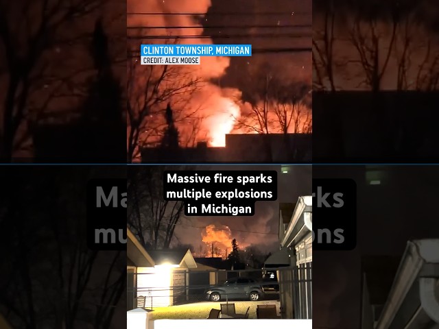 Massive fire sparks explosions in Michigan, killing 1 person