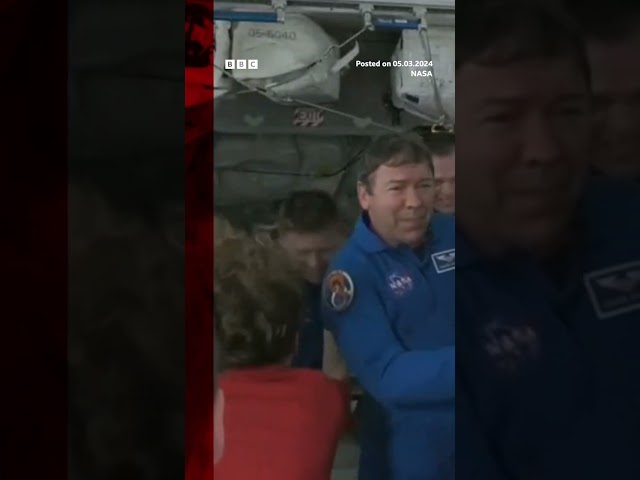 The International space station welcomes new astronauts onboard. #Space #Shorts #ISS #BBCNews