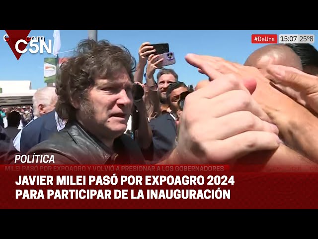 MILEI pasó por EXPOAGRO y volvió a PRESIONAR a los GOBERNADORES