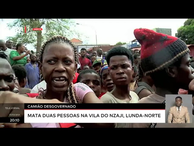 Camião desgovernado mata duas pessoas na Vila do Nzaji, Lunda-Norte