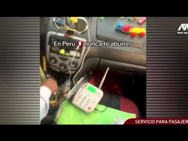 ¡Solo en Perú! Taxista instala teléfono fijo en su auto para llamadas de emergencia