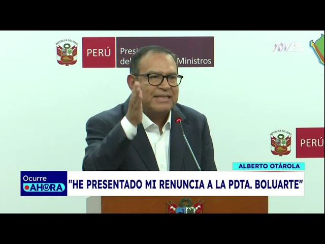 Alberto Otárola: "Aquí todos nos estamos peleando, pero no vemos ese riesgo llamado Antauro Hum