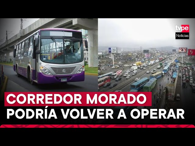 Esperamos levantar el paro del Corredor Morado tras reunión con el MTC, señala representante