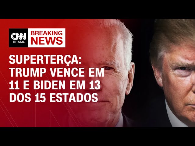 BREAKING NEWS: Trump vence em 11 e Biden em 13 dos 15 estados na Superterça