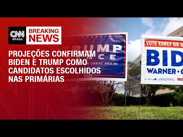 BREAKING NEWS: Projeções confirmam Biden e Trump como candidatos escolhidos nas primárias