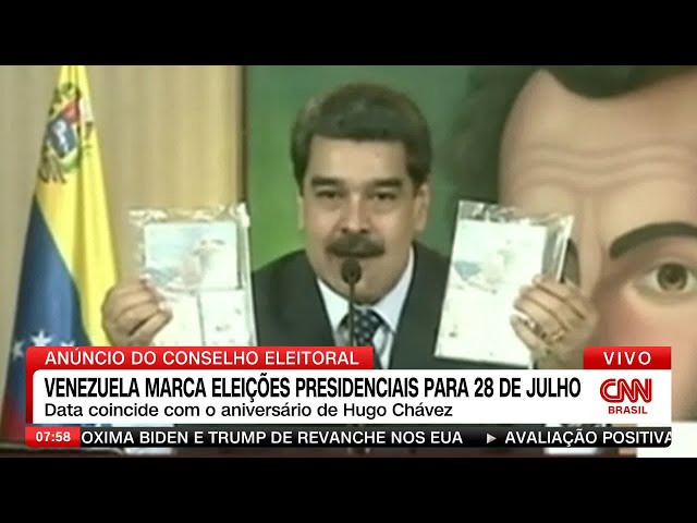 Venezuela marca eleições presidenciais para 28 de julho | CNN NOVO DIA