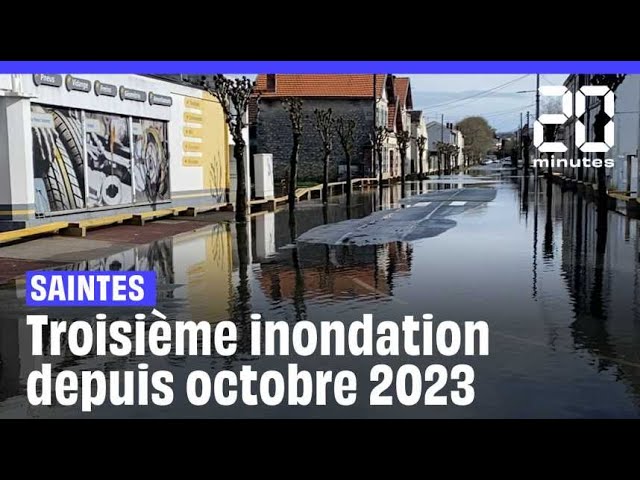 ⁣Saintes : Troisième inondation depuis octobre 2023