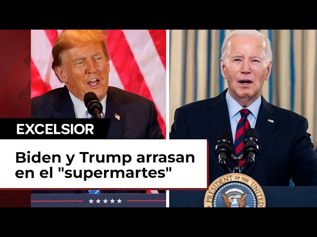 Sin sorpresas, Biden y Trump arrasan en el llamado "supermartes"