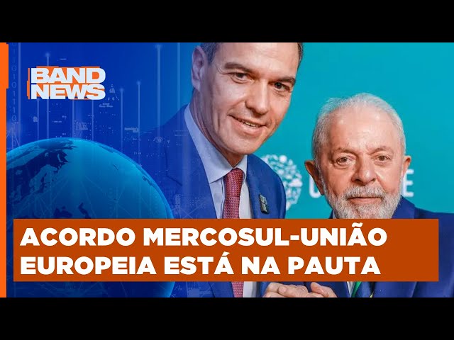 Pedro Sánchez chega para encontro com o presidente Lula | BandNews TV