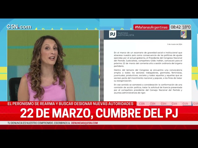 EL PJ REALIZARÁ una CUMBRE el 22 de MARZO: EL PERONISMO se REARMA y BUSCA NUEVAS AUTORIDADES