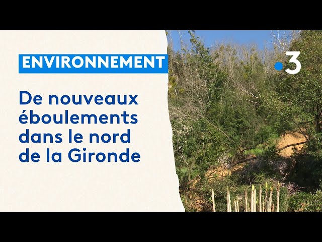 Les intempéries provoquent de nouveaux éboulement en Gironde