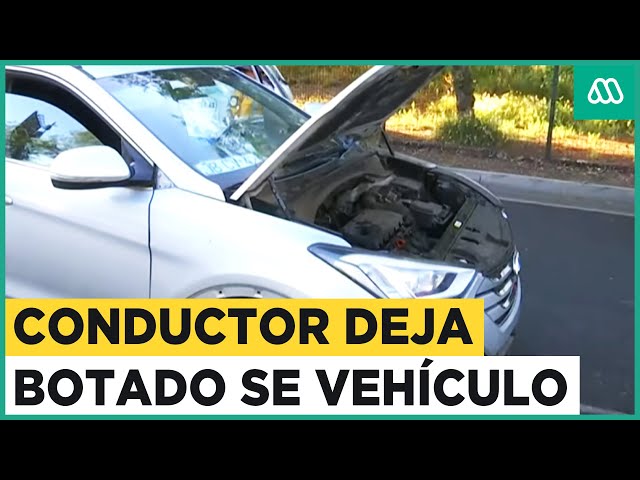 Conductor deja botado auto durante fiscalización vehicular