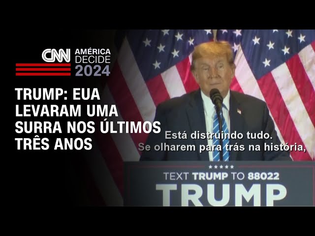 Trump celebra vitórias em primárias e diz que EUA levaram "surra" no governo Biden | BRASI