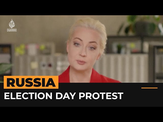 Yulia Navalnaya calls on Russians to join election protest | #AJshorts