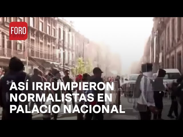 Irrupción de normalistas en Palacio Nacional durante la conferencia de AMLO - Expreso de la Mañana