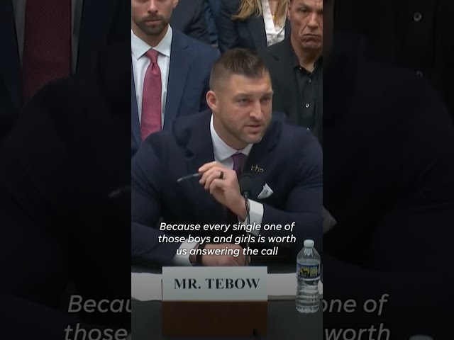 Watch: Tim Tebow's emotional testimony at House hearing on child abuse #Shorts