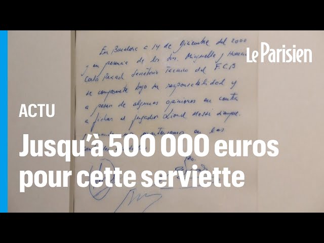 ⁣Cette serviette en papier qui pourrait être vendue jusqu'à 500 000 euros