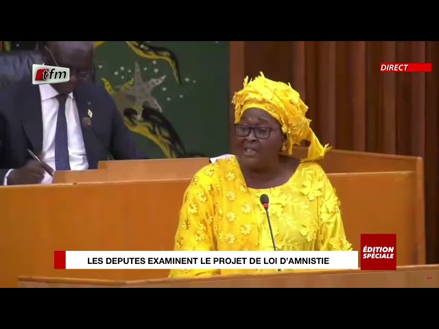 Vote du projet de loi d'amnistie en plénière - Prise de parole de Woré Sarr