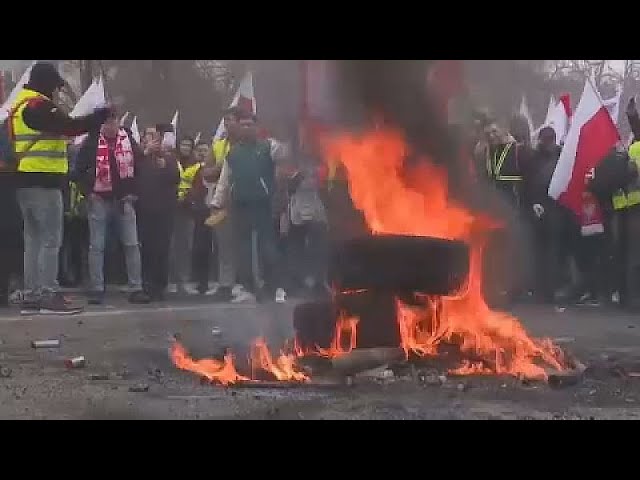 Gewalt bei Bauernprotest in Warschau