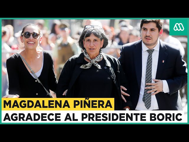 ⁣Hermana de Sebastián Piñera agradece al presidente Boric por homenaje
