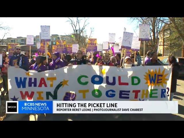 Nursing home workers walk off the job for better wages and benefits