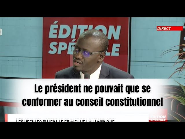 “Le président ne pouvait que se conformer au conseil constitutionnel”