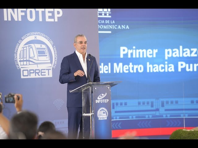 Abinader deja iniciado trabajos extensión línea I del Metro